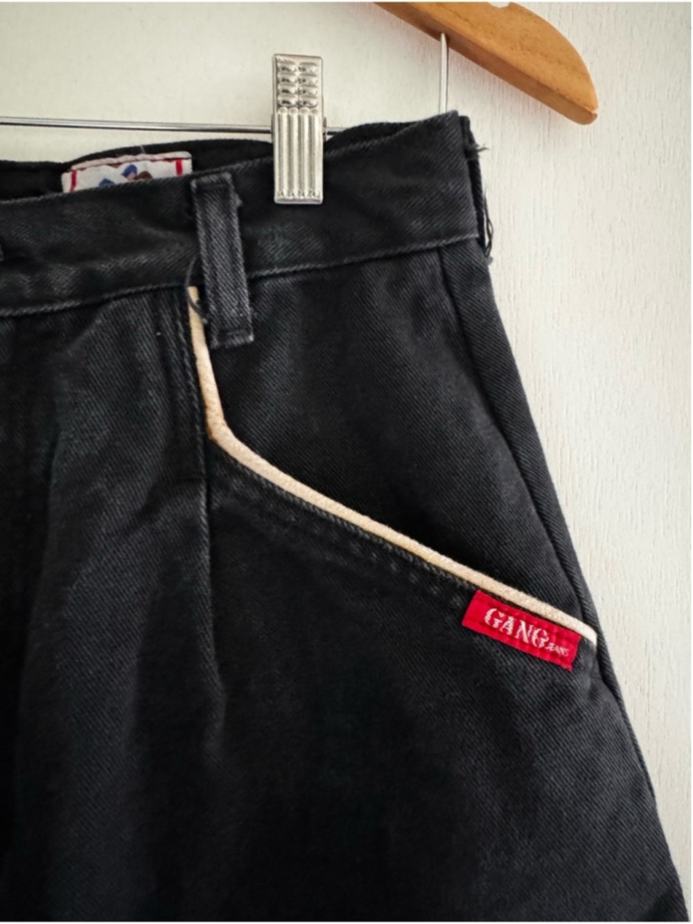 Vintage Black Tapered High Rise Pants Minimalist Workwear - Picture 3 of 13